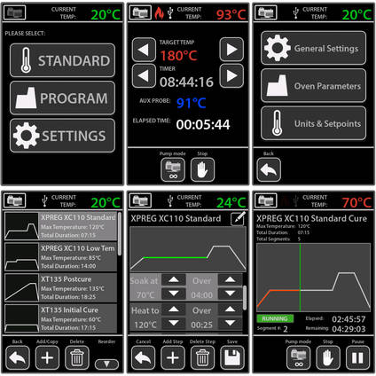 OV301 Intuitive Touch Screen Interface Screenshots