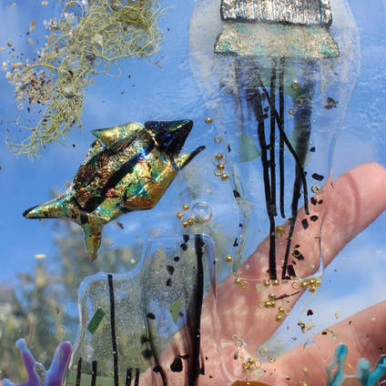 Jellyfish Book Created by Justine Bainbridge using GlassCast® 10 Clear Epoxy Casting Resin