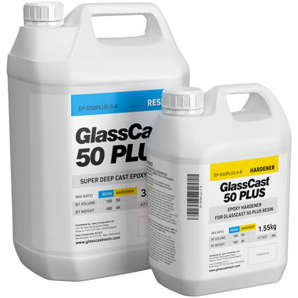 GlassCast 50 PLUS Super Deep Cast Epoxy Resin - 5kg Kit
