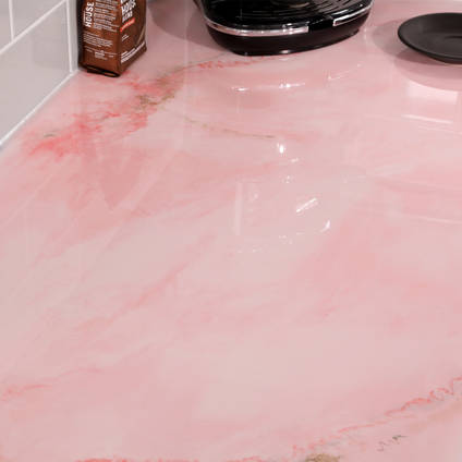 Rose Quartz Effect Countertop