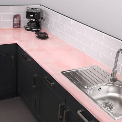 Rose Quartz Effect Countertop