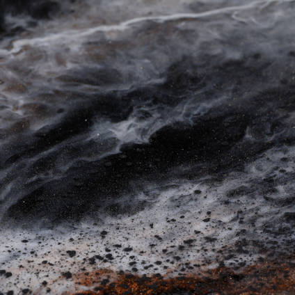 GlassCast Cosmic Black Granite Resin Countertop Natural Stone Effect Closeup 3