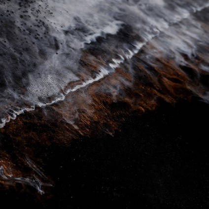 GlassCast Cosmic Black Granite Resin Countertop Natural Stone Effect Closeup 4