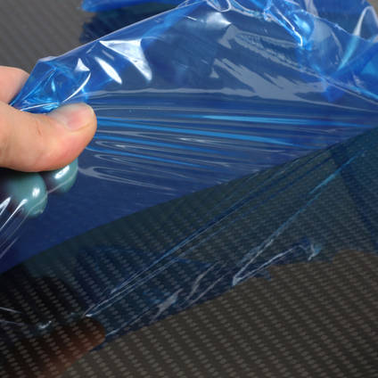 Removing Protective Film from Foam Cored Carbon Fiber Panel