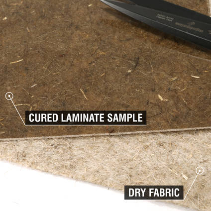 300g Non-Woven Flax Fiber Cured Laminate Sample