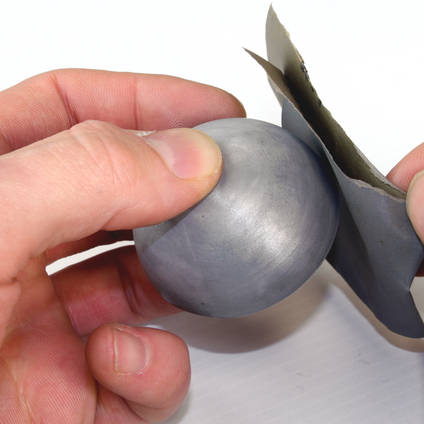 Aluminum Powder sanded to create a "brushed" finish