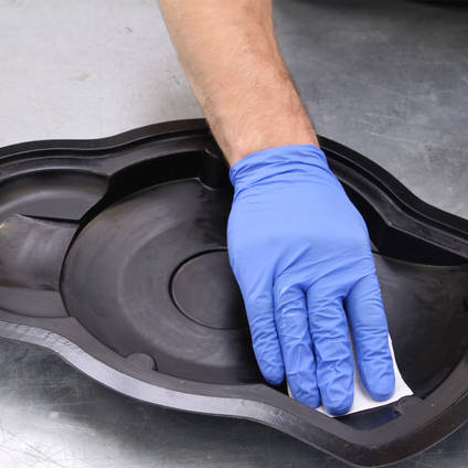Applying Board Sealer Solvent using a Lint Free Wipe