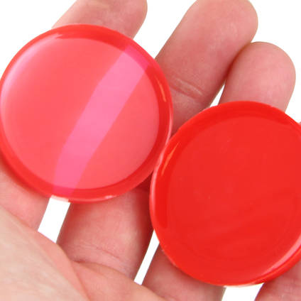Silicone pigmented at varying percentages to achieve both a translucent and solid effect