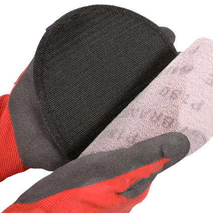 Attaching an Abranet Disc to the S20 Velcro Pad for Hand Sanding