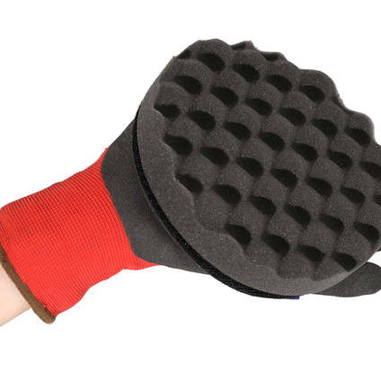 Soft Wavy Polishing Pad Attached to S20 Hand Polishing Pad