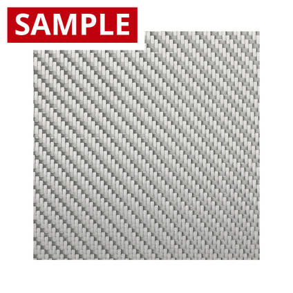 290g 2x2 Twill Alufiber Silver Glass - SAMPLE