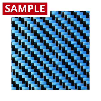 210g 2x2 Twill 3k Carbon Fiber Blue - SAMPLE