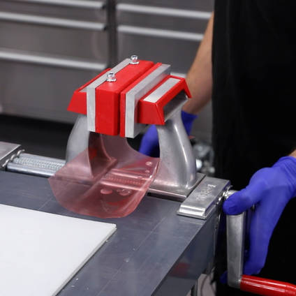 Using a Vice to Close a 3D Printed Compression Mold