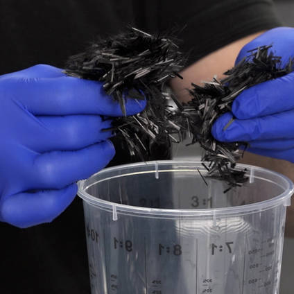 Weighing Out Chopped Carbon Fiber Tow for Compression Molding