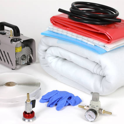 Vacuum Bagging Starter Kit Shown with Optional Vacuum Pump and Regulator