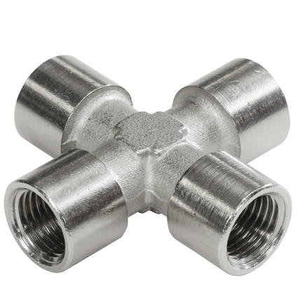 4 Way Female Cross 1/4 BSP Fitting
