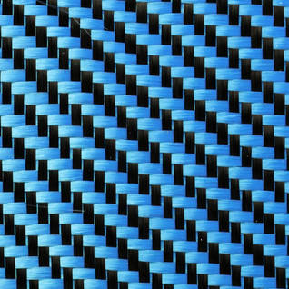 210g (6.2oz) Blue 2x2 Twill 3k Carbon Fiber Cloth 1000mm (39") Thumbnail