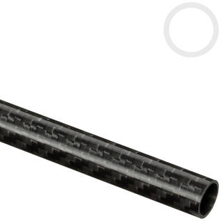 12mm/10mm (0.472"/0.394") Woven Finish Roll Wrapped Carbon Fiber Tube Thumbnail