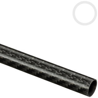 12mm/11mm (0.472"/0.433") Woven Finish Roll Wrapped Carbon Fiber Tube Thumbnail