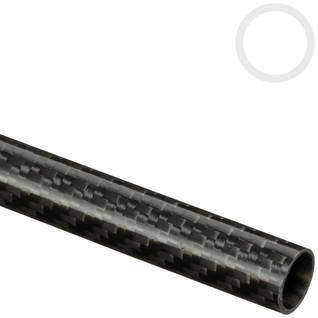 14mm/12mm (0.551"/0.472") Woven Finish Roll Wrapped Carbon Fiber Tube Thumbnail