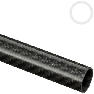 18mm/16mm (0.709"/0.630") Woven Finish Roll Wrapped Carbon Fiber Tube Thumbnail