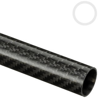 20mm/18mm (0.787"/0.709") Woven Finish Roll Wrapped Carbon Fiber Tube Thumbnail