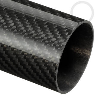 50mm/47mm (1.969"/1.850") Woven Finish Roll Wrapped Carbon Fiber Tube Thumbnail