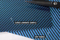 Blue Carbon FIbre Cloth 2/2 Twill Cured Laminate Sample Thumbnail