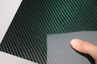 Green Carbon Fiber Cloth 2x2 Twill Cured Laminate Sample Thumbnail