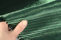Green Carbon Fiber Cloth 2x2 Twill In Hand Thumbnail