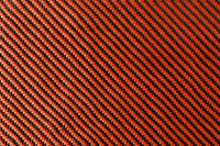 210g Carbon Fiber/Orange Kevlar Hybrid Fabric Wide Thumbnail