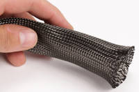 40mm Braided Carbon Fiber Sleeve in Hand Thumbnail