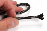 5mm Braided Carbon Fiber Sleeve in Hand Thumbnail