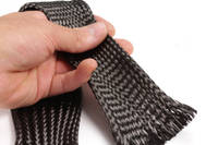 80mm Braided Carbon Fiber Sleeve in Hand Thumbnail