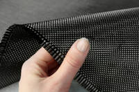 210g Plain Weave 3k Carbon Fiber Cloth In Hand Closeup Thumbnail