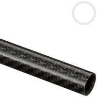 16mm (14mm) Woven Finish Roll Wrapped Carbon Fiber Tube Thumbnail