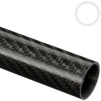 25mm (22mm) Woven Finish Roll Wrapped Carbon Fiber Tube Thumbnail