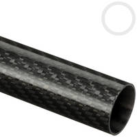 25mm (23mm) Woven Finish Roll Wrapped Carbon Fiber Tube Thumbnail