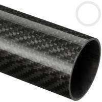 40mm (37mm) Woven Finish Roll Wrapped Carbon Fiber Tube Thumbnail