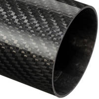 60mm (57mm) Woven Finish Roll Wrapped Carbon Fiber Tube Thumbnail