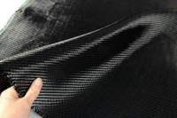 200g 2x2 Twill Carbon Black Twaron Cloth In Hand Thumbnail