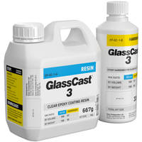 GlassCast 3 Clear Epoxy Coating Resin 1kg (37oz) Kit Thumbnail