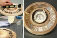 Wall Clock with Embedded Components Coated in GlassCast® 3 Clear Epoxy Coating Resin by Mr Peacock Thumbnail