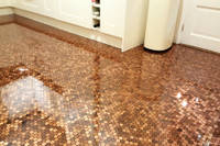 Penny Floor Created by Customer Matt Giles Using GlassCast 3 Epoxy Coating Resin Thumbnail