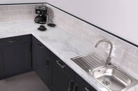 White Marble Effect Epoxy Resin Countertop Wide Thumbnail