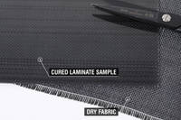 120g Plain Weave Black Innegra S Cloth (1000mm) Cured Laminate Sample Thumbnail