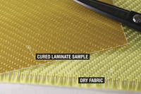 300g 2x2 Twill Weave Kevlar Cured Laminate Sample Thumbnail