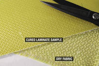 175g Satin Weave Kevlar Cloth Cured Laminate Sample Thumbnail