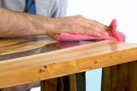 Polishing a River Table using a Microfiber Cloth Thumbnail