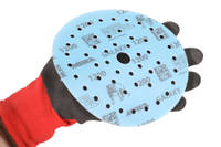 Mirka Galaxy Disc Attached to the S20 Velcro Pad for Hand Sanding Thumbnail